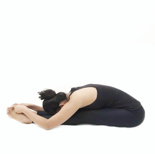 UshtrasaPaschimottanasana (Back stretching pose)